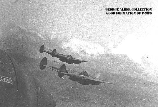 P-38s in formation