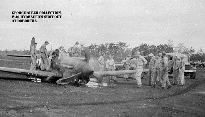 P-40 landing despite hydraulics shot out