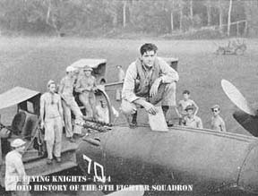 Gerald Johnson on fighter plane