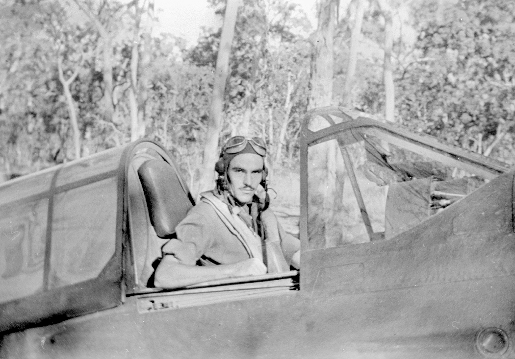 George Preddy in the cockpit of his P-40 Tarheel - Sam Sox